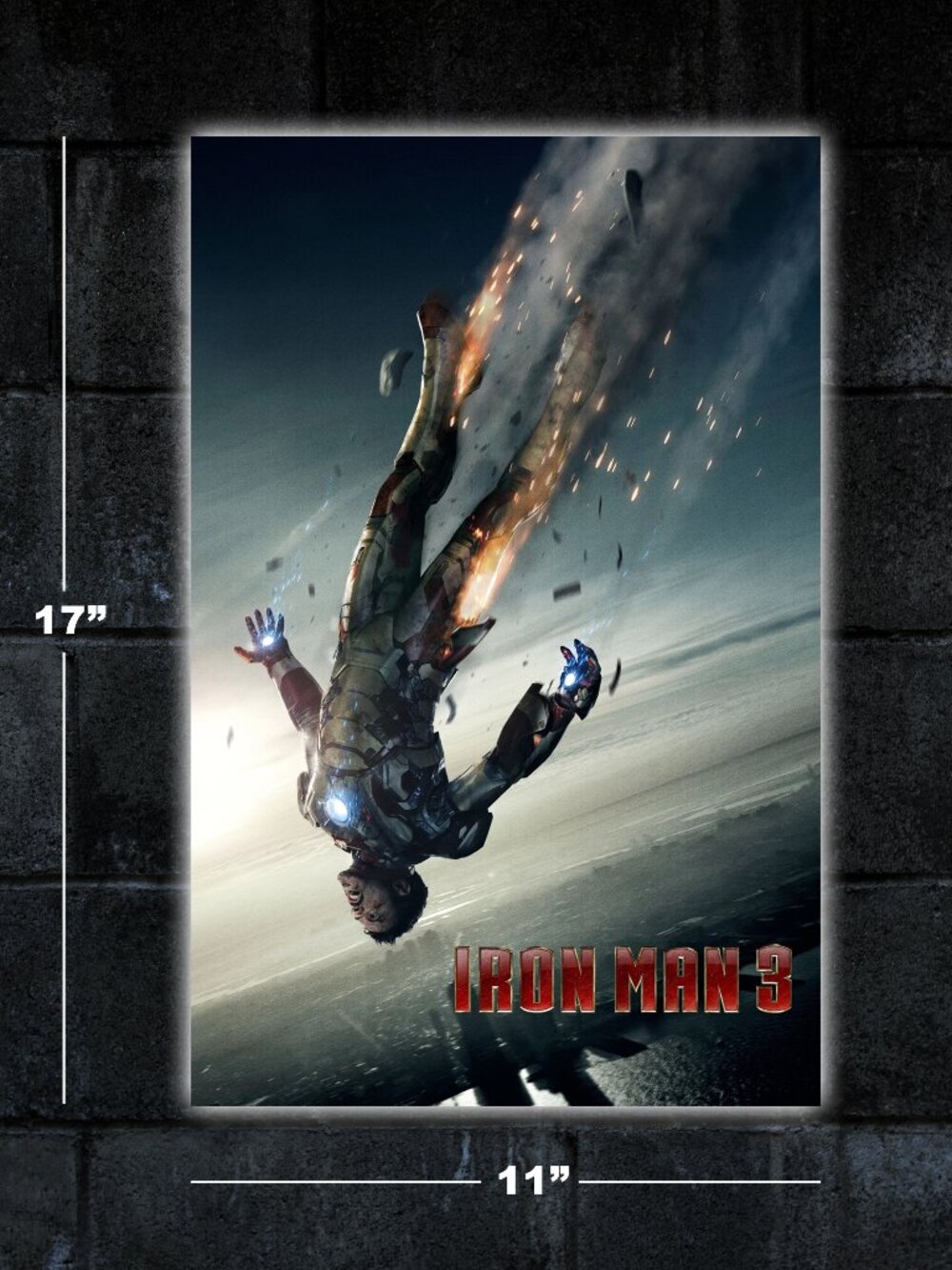 Iron Man 3 movie poster 11x17 art print merch marvel Robert Downey Jr Tony Stark